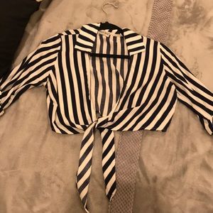 Fashion nova striped crop top